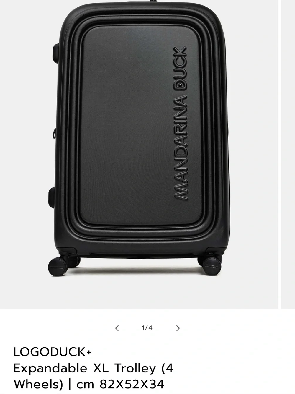 Mango Duck Black Suitcase + Expandable XL Trolley